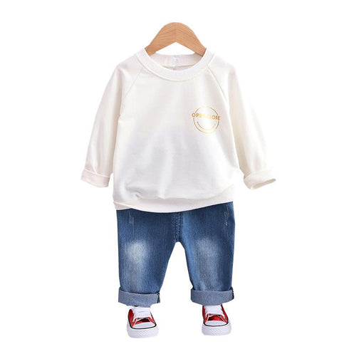 Boys spring and autumn suit two-piece set